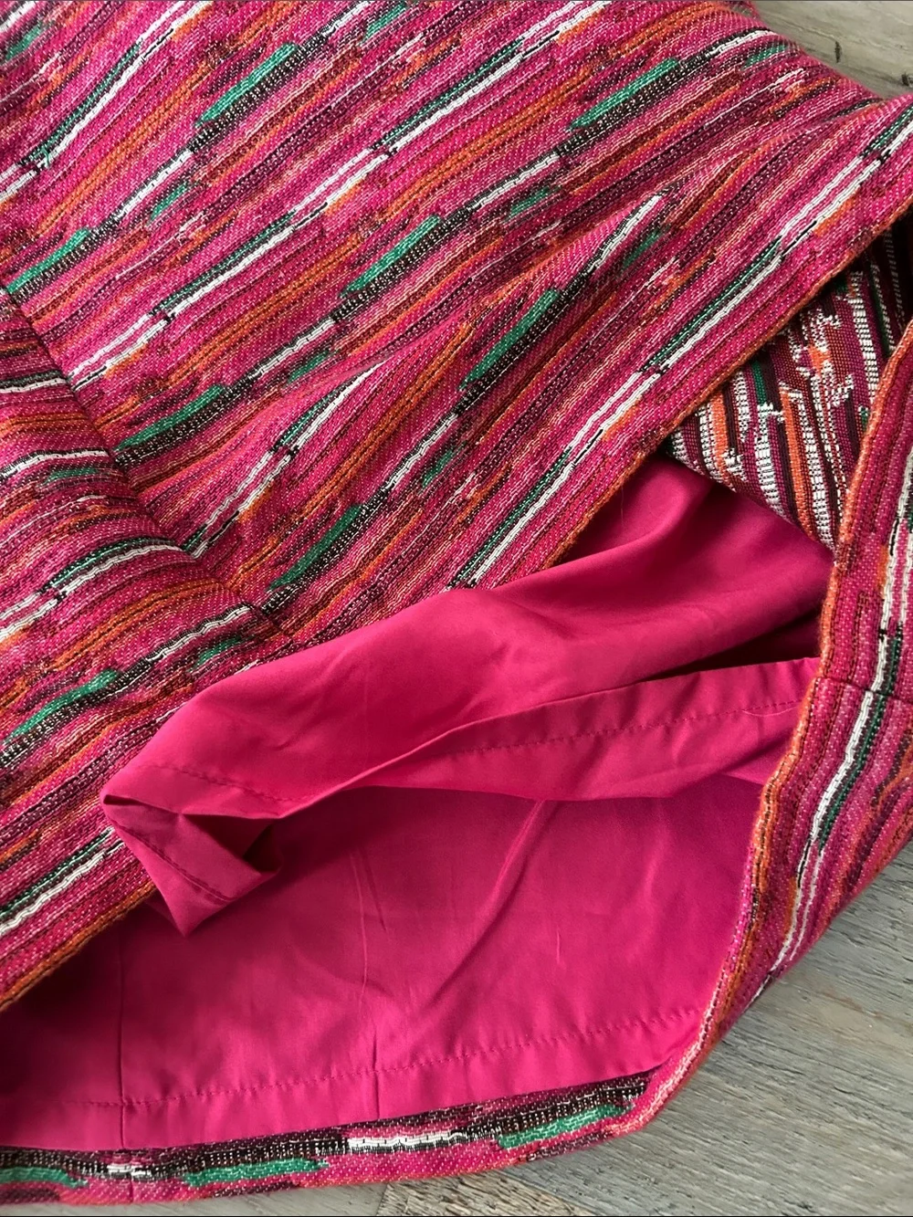 LOFT Fuchsia Multi-Stripe Patterned Mini Skirt Sz 4 Summer Vacay Boho TC0273 - Picture 4 of 8